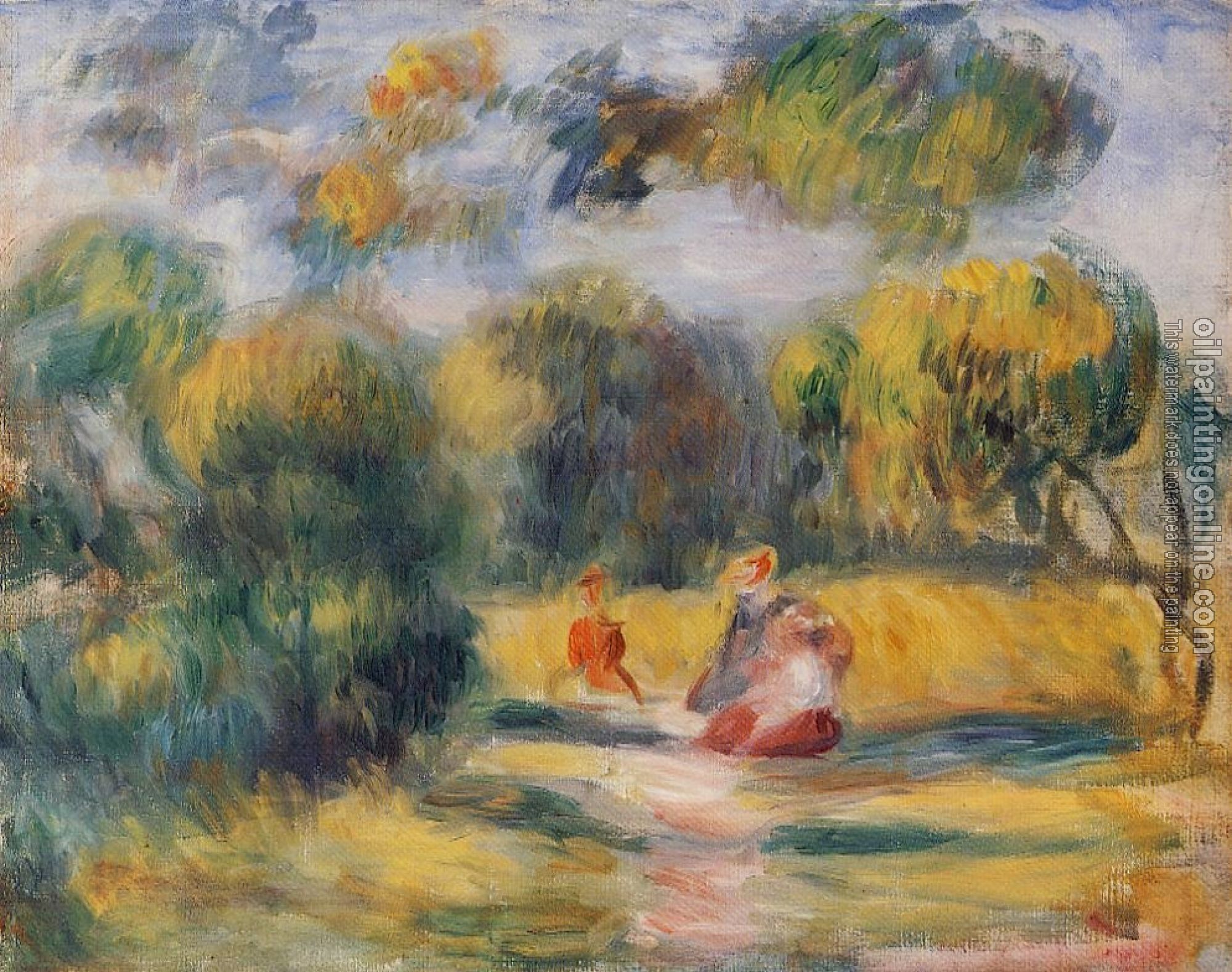 Renoir, Pierre Auguste - Figures in a Landscape